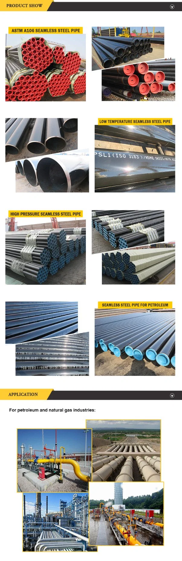 High Quality Low Price Seamless Steel Pipe (API/A106/A53/ST37/ST52/A210/A179/A192)